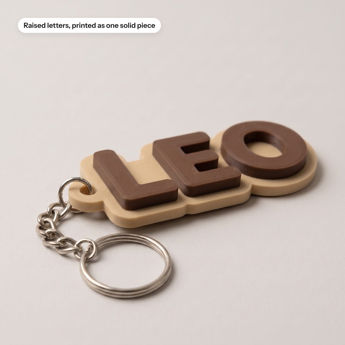 Raised letters, up close